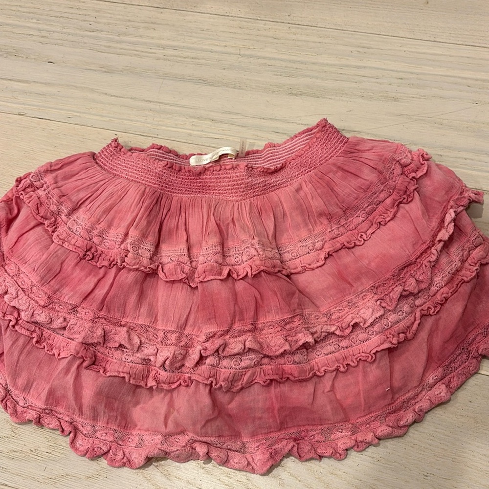 Girls love shack fancy tie-die ruffle skirt. Used, no stains at all.